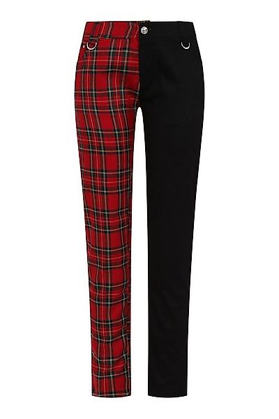 Banned Stoffhose Half The Damage Tartan Punk Grunge Stretchhose Kariert günstig online kaufen