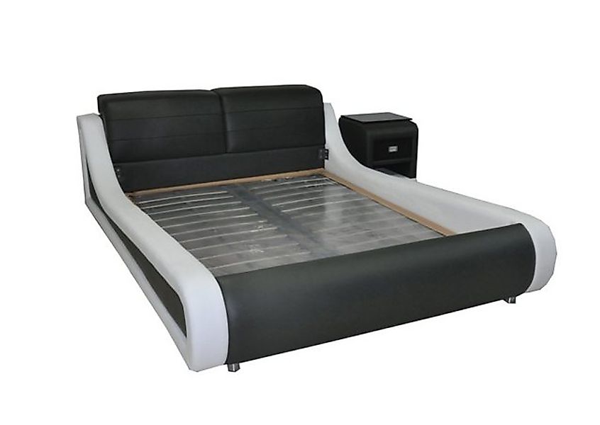 JVmoebel Bett Doppel Luxus Design Leder Bett Polster Betten Moderne Multifu günstig online kaufen