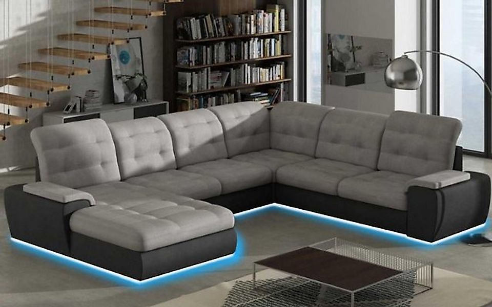 Xlmoebel Ecksofa Sitzgruppe Ecksofa mit Schlaffunktion aus Textil- oder Led günstig online kaufen