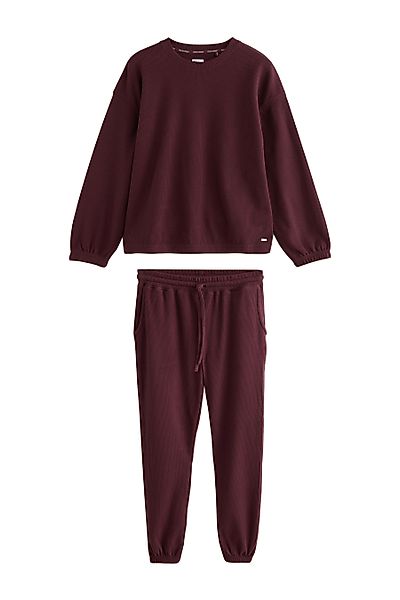 Next Pyjama Kuschliger Langarm-Schlafanzug mit Waffelstruktur günstig online kaufen