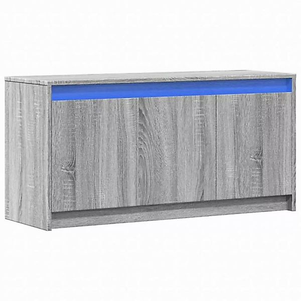 vidaXL Schrankmodule TV-Schrank mit LED-Beleuchtung Grau Sonoma 100x34x50 c günstig online kaufen