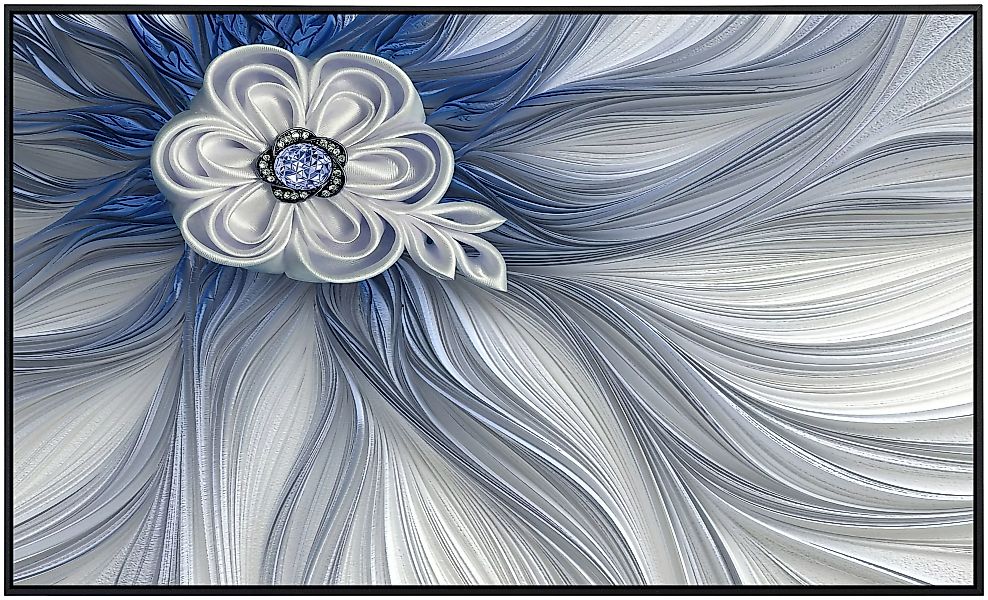 Papermoon Infrarotheizung »Blume Weiß Blau«, sehr angenehme Strahlungswärme günstig online kaufen