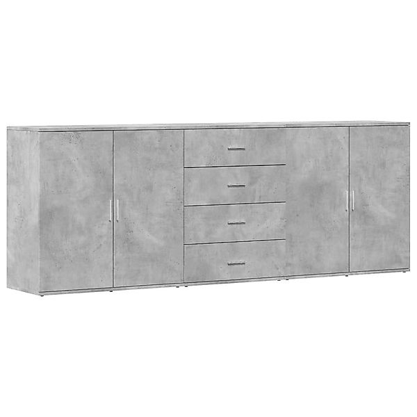 vidaXL Sideboard Sideboards 3 Stk. Betongrau günstig online kaufen
