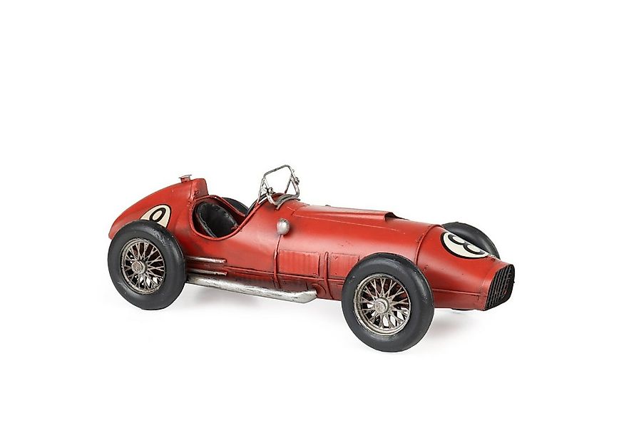 Moritz Dekofigur Blech-Deko Auto Rennwagen Nr. 8 rot, Polyresin Figuren Dek günstig online kaufen