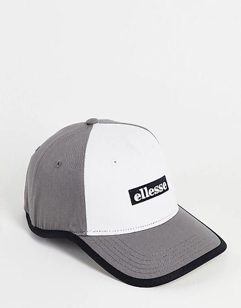 ellesse – Kappe mit Blockfarbendesign in Weiß und Grau günstig online kaufen