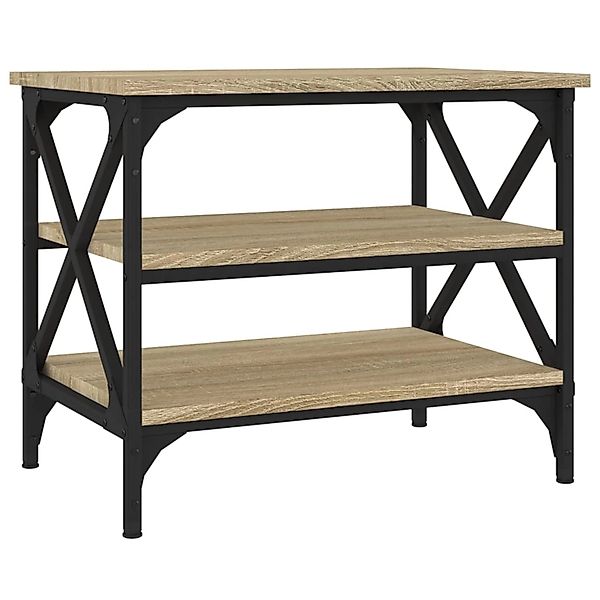 vidaXL Beistelltisch Sonoma-Eiche 55x38x45 cm Holzwerkstoff Modell 1 günstig online kaufen