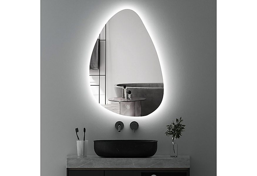 WDWRITTI Wandspiegel mit beleuchtung Badspiegel LED Touch Modern Dreifarbig günstig online kaufen