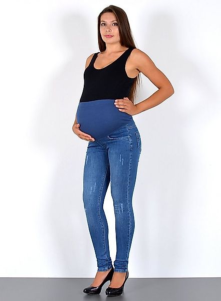ESRA Umstandsjeans Umstandsjeans Skinny High Waist mit elastischem Bund J53 günstig online kaufen
