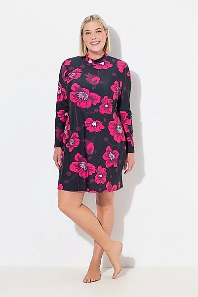 Ulla Popken Badekleid Badekleid Blüten Softcups Langarm Stehkragen günstig online kaufen