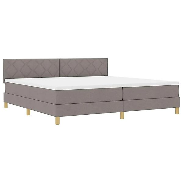 vidaXL Boxspringbett mit Matratze Taupe 200 x 200 cm Stoff 3339025 günstig online kaufen