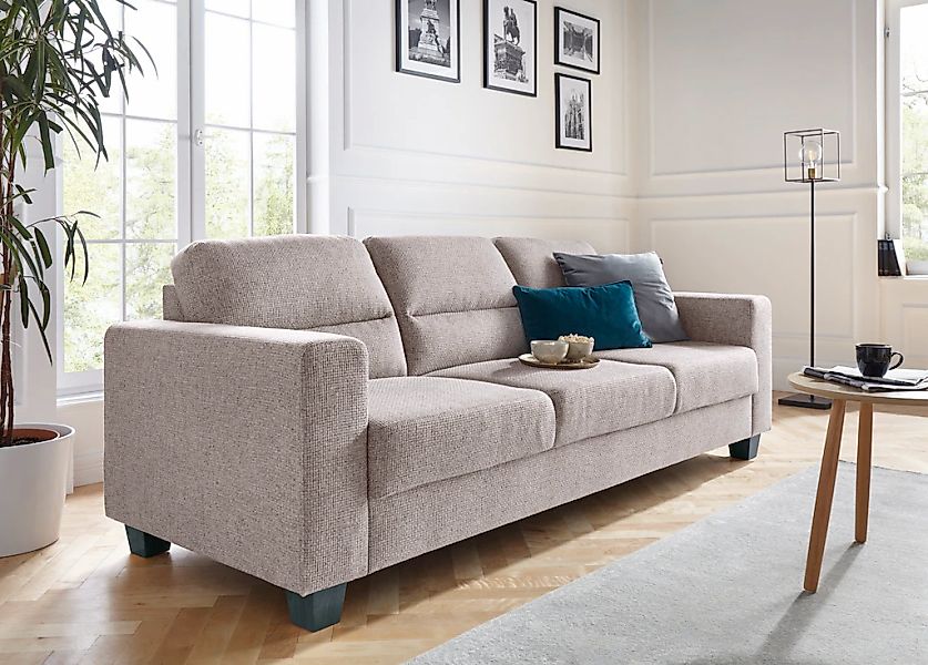 TRENDMANUFAKTUR 3-Sitzer "Chamber mit hohem Sitzkomfort" in zeitloser Optik günstig online kaufen