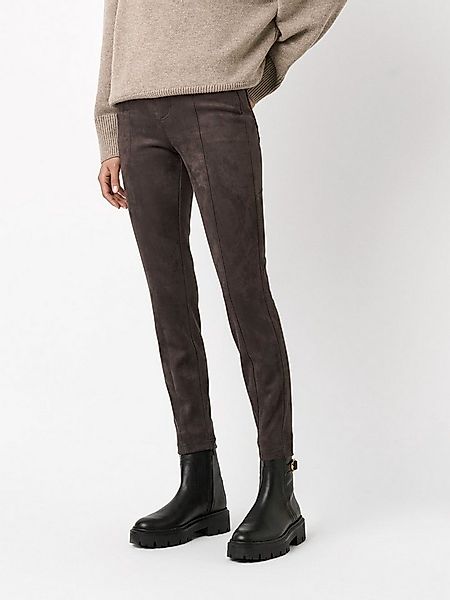 ROSNER Röhrenhose Antonia_408 (1-tlg) in Velourleder-Optik günstig online kaufen