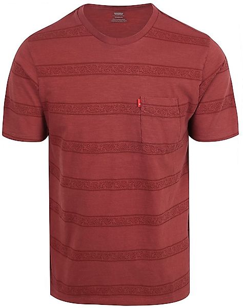 Levi's T-Shirt Classic Streifen Rot - Größe S günstig online kaufen