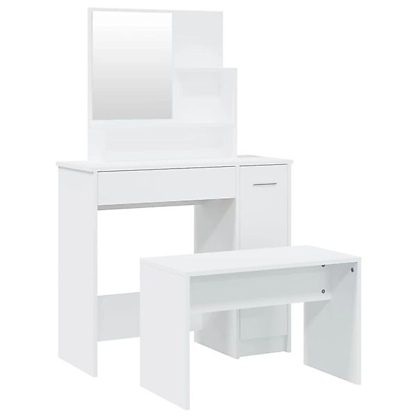 vidaXL Schminktisch Schminktisch-Set Weiß 86,5x35x136 cm günstig online kaufen