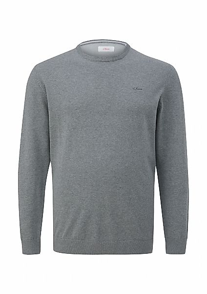 s.Oliver Men Big Sizes Strickpullover mit Logostickerei - Große Größen günstig online kaufen