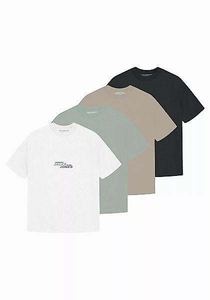 Jack & Jones T-Shirt "T-Shirt JCOTARMAC BRANDING TEE CREW 4PK 4er Pack" günstig online kaufen