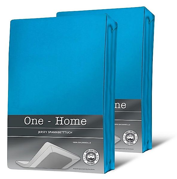 One Home Spannbettlaken Jersey, Jersey, Gummizug: rundum, (2 Stück), Double günstig online kaufen