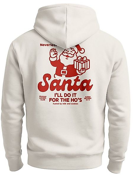 Neverless Hoodie Herren Hoodie Backprint Weihnachten Retro Santa Claus XMAS günstig online kaufen
