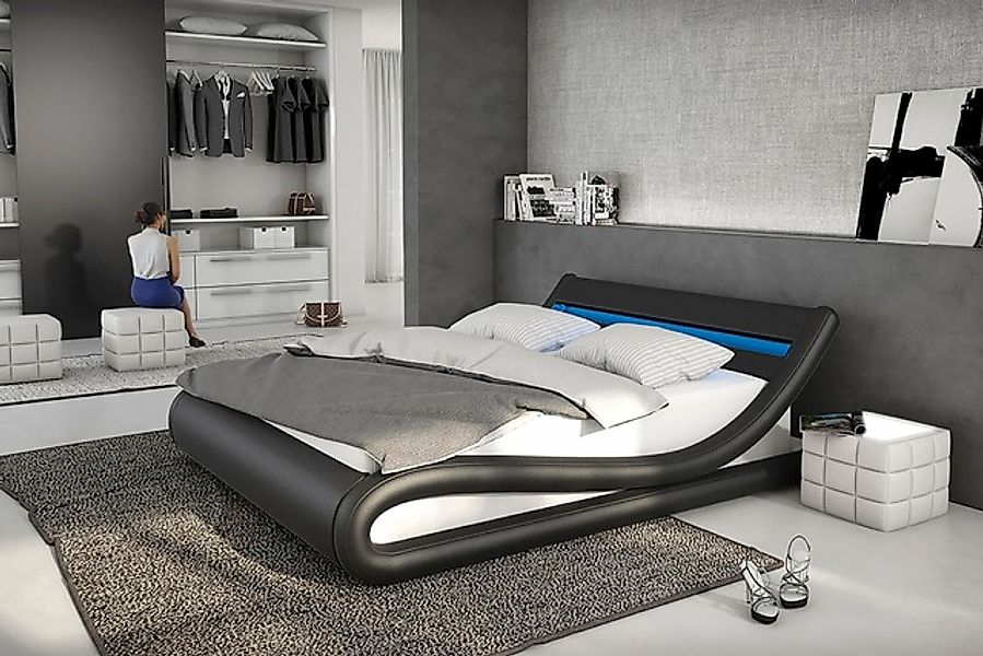 SalesFever Polsterbett »Komfortables Kunstlederbett für süße Träume« Design günstig online kaufen