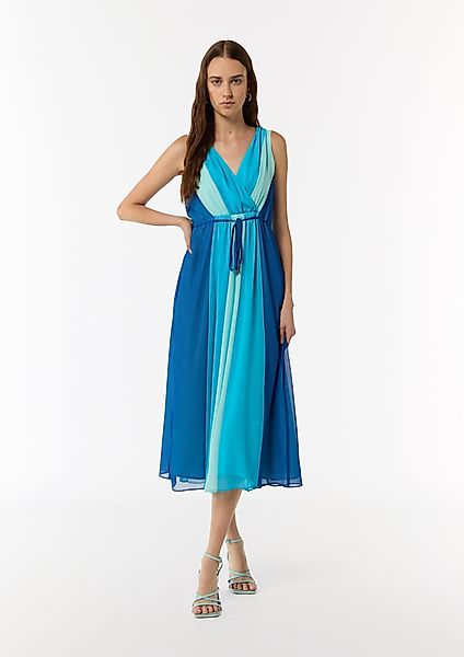 Comma Maxikleid Ärmelloses Bahnen-Kleid aus Chiffon günstig online kaufen