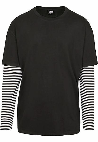 URBAN CLASSICS Longsleeve "Urban Classics Herren Oversized Double Layer Str günstig online kaufen