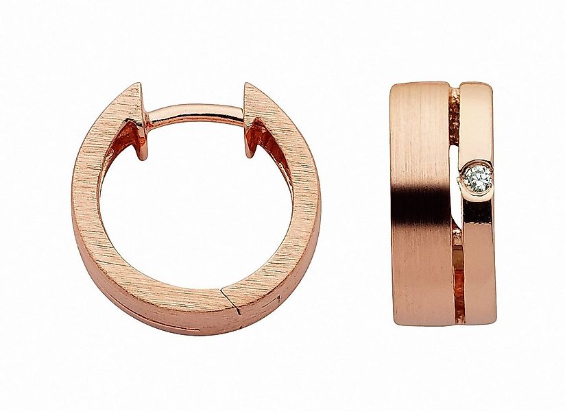 Adelia´s Paar Creolen Damen 925 Silber Ohrringe Creolen mit Zirkonia Ø 14,1 günstig online kaufen