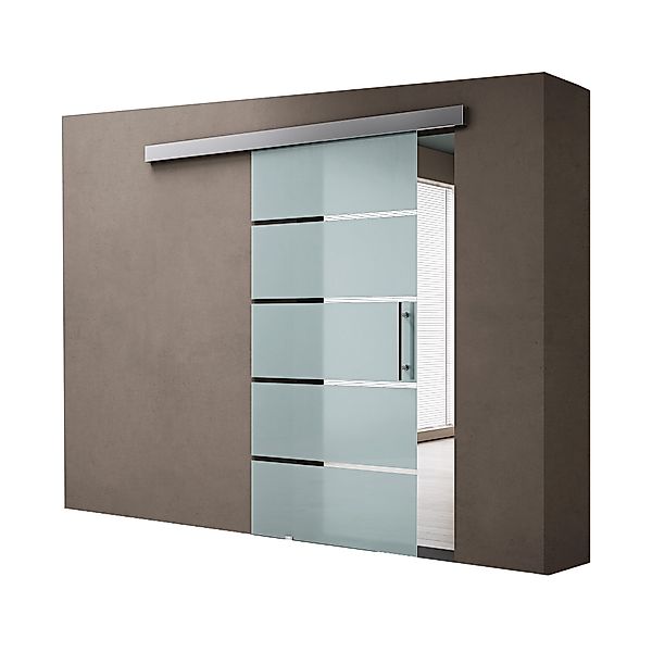 doporro Glasschiebetür komplettset Zimmertür Schwebetüren H:205/215cm günstig online kaufen
