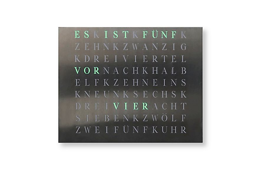 build-yours.de Wanduhr Wortuhr Jupiter in Deutsch - LED Wanduhr zum Aufhäng günstig online kaufen