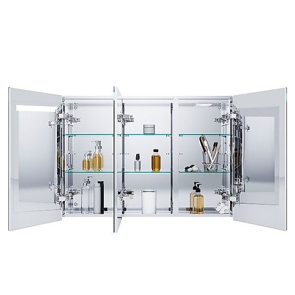 SONNI Spiegelschrank Edelstahl Spiegelschrank 90x65x13cm mit LED Beleuchtun günstig online kaufen