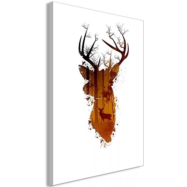 Wandbild - Deer in the Morning (1 Part) Vertical günstig online kaufen