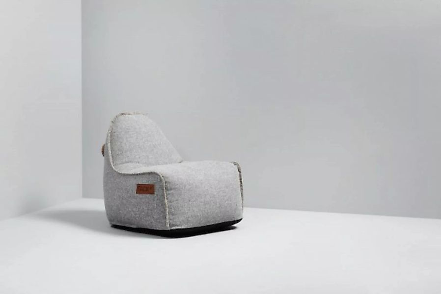 RETROit Cobana Junior Outdoor Kindersitzsack mit Hocker hellgrau günstig online kaufen