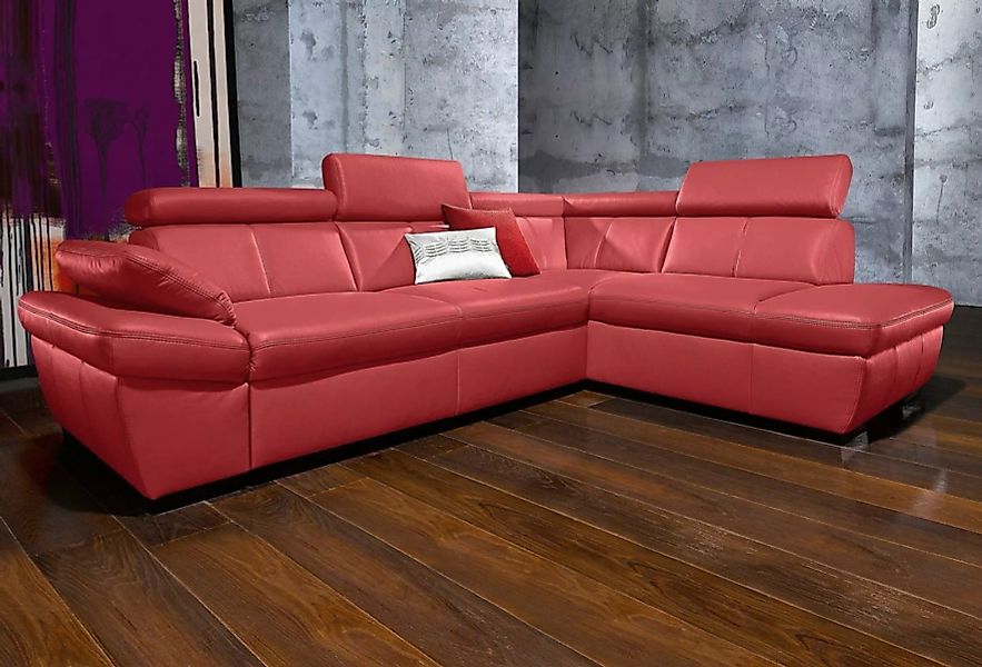 exxpo - sofa fashion Ecksofa Salerno, L-Form, inkl. Kopf- und Armteilverste günstig online kaufen