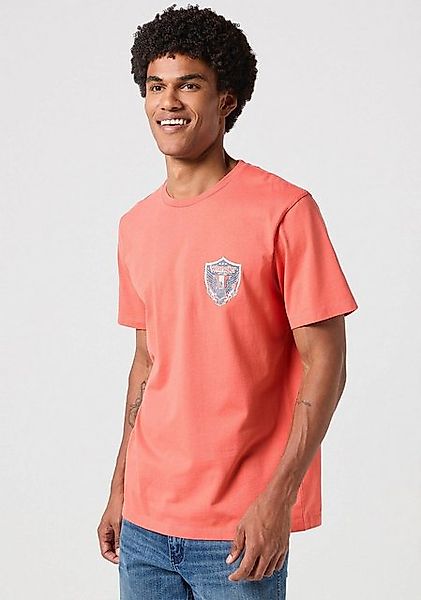 Wrangler Kurzarmshirt mit Markenlabel auf der Brust günstig online kaufen