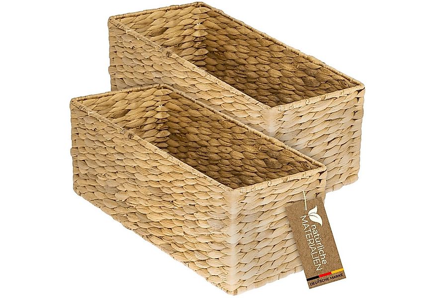 HMF Aufbewahrungskorb Aufbewahrungskorb Badezimmer 2er Set, Korb geflochten günstig online kaufen