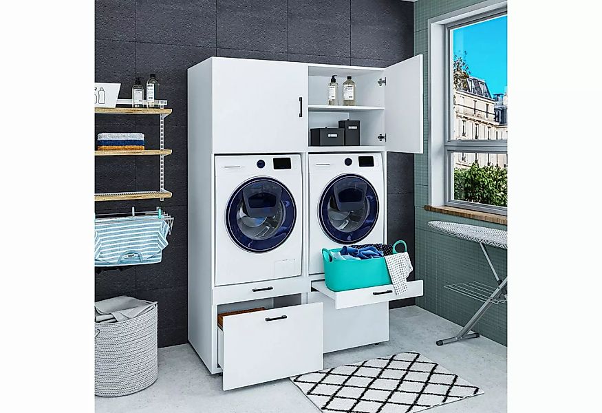 Roomart Waschmaschinenumbauschrank (Überbauschrank für Waschmaschine Trockn günstig online kaufen