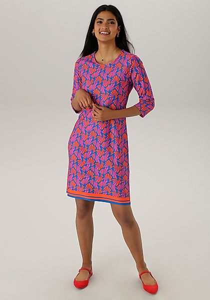 Aniston SELECTED Jerseykleid, mit ausdrucksvollem Retro-Muster Allover - NE günstig online kaufen