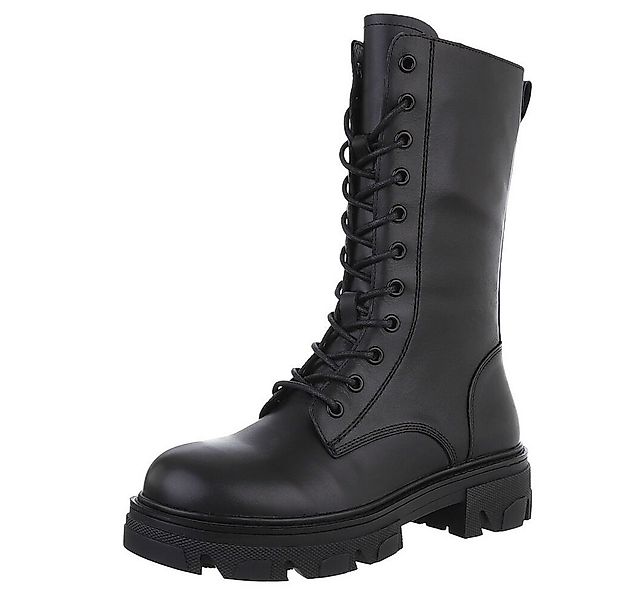 Ital-Design Damen Freizeitschnürschuhe aus echtem Leder Schnürstiefelette ( günstig online kaufen