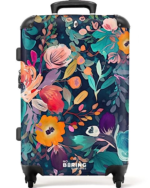 NoBoringSuitcases.com© Hartschalen-Trolley Bunt - Blumen - günstig online kaufen