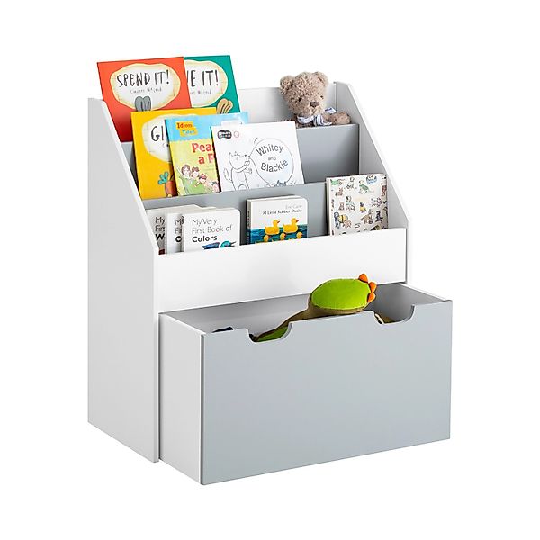 SoBuy Bücherregal KMB17, mit 3 Ablagefächern günstig online kaufen