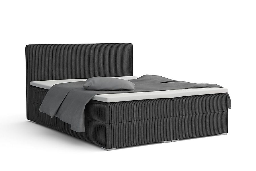 Deine Möbel 24 Boxspringbett LON IV Boxspring Komplettbett Polsterbett Bone günstig online kaufen