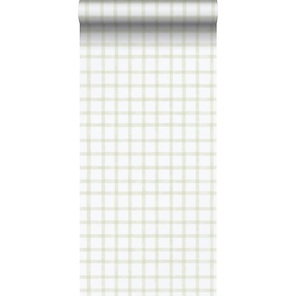 Sanders & Sanders Tapete Karomuster Hellgrün und Weiß 53 cm x 10.05 m günstig online kaufen