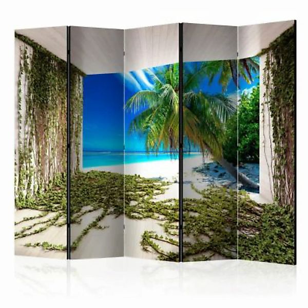 artgeist Paravent Beach and Ivy II [Room Dividers] mehrfarbig Gr. 225 x 172 günstig online kaufen