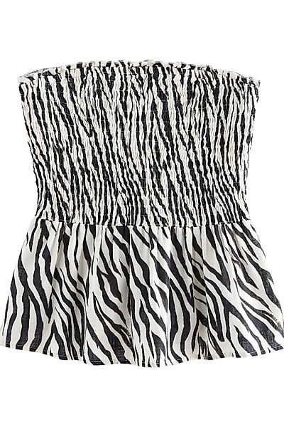 Next Bandeautop Gesmoktes Bandeau-Schlauchtop mit Schößchen günstig online kaufen