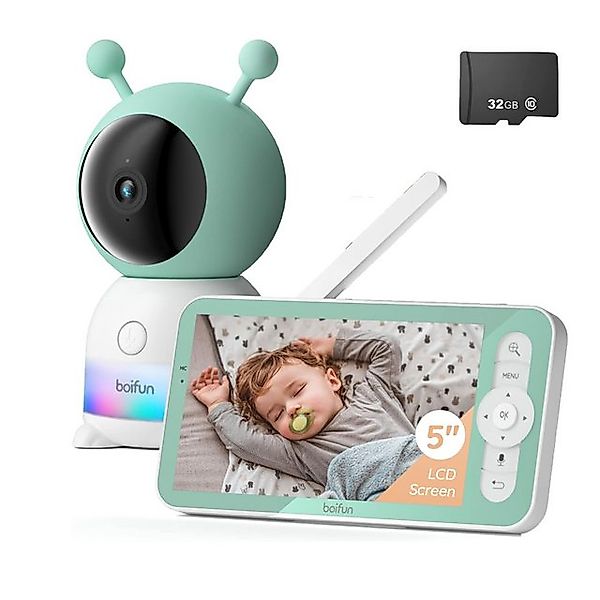 Boifun Babyphone Babyphone mit Kamera 2K/3MP 5 Zoll WLAN Video Babyfon mit günstig online kaufen