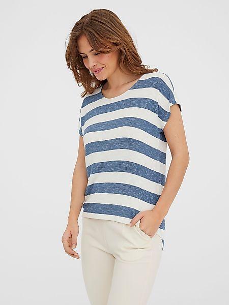 Vero Moda T-Shirt Gestreiftes mit Rundhalsausschnitt günstig online kaufen