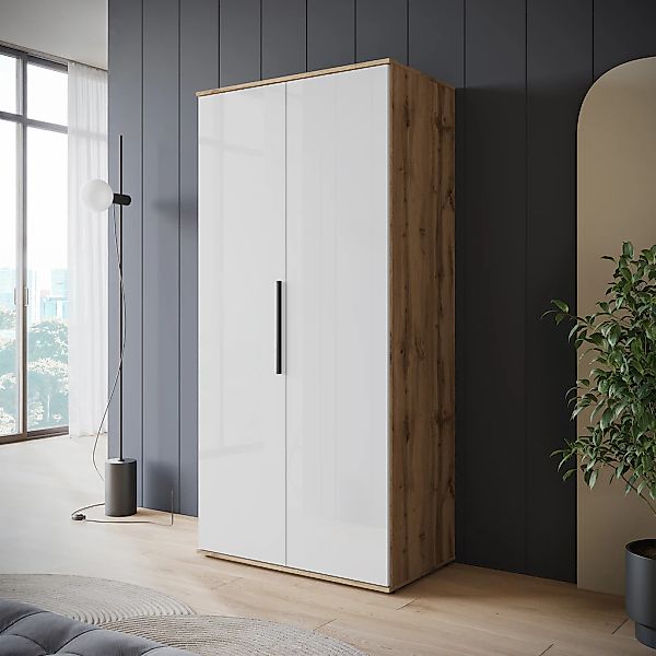 OTTO home Kleiderschrank LAGOS Wäscheschrank, Garderobe, schwarze Griffe, M günstig online kaufen