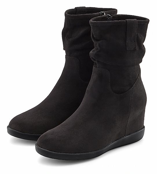 LASCANA Stiefelette "Stiefel," runder Zehenbereich, innenliegender Keilabsa günstig online kaufen