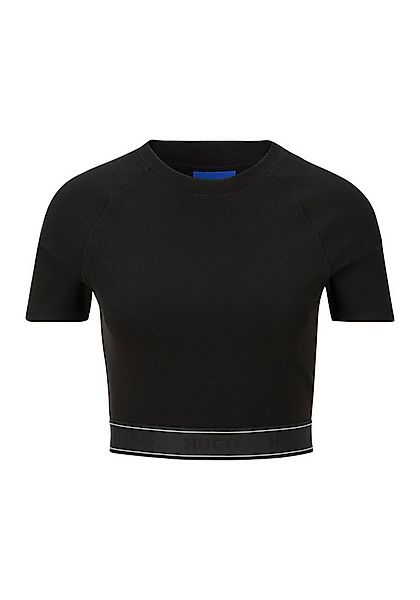 HUGO Blue T-Shirt Dolly mit Logo-Elastiktape, cropped günstig online kaufen