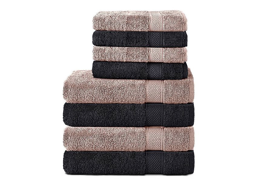 Komfortec Handtuch Set aus 100% Baumwolle, 4 Handtücher 50x100 cm und 4 Bad günstig online kaufen