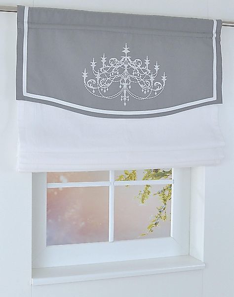Kutti Raffrollo Versailles, mit Stangendurchzug, freihängend, günstig online kaufen